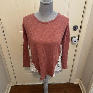 Dainty Hooligan Long Sleeve Top - with Lace